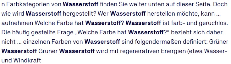 wasserstoff-herstellung