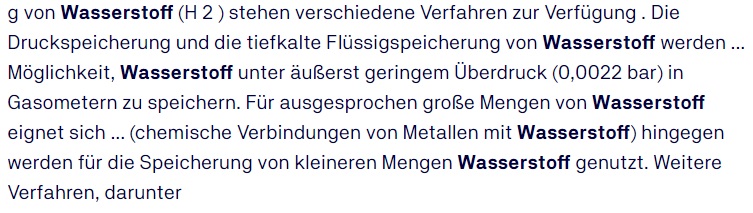 wasserstoff-speicherung
